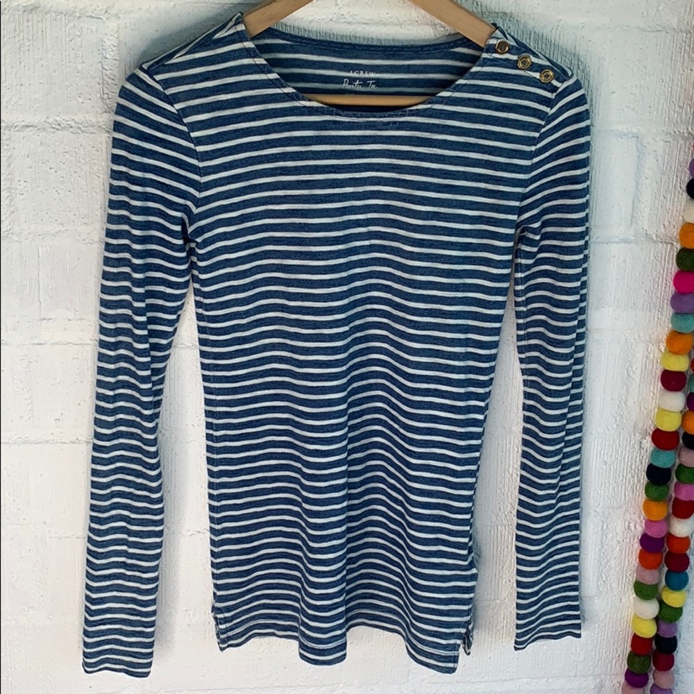 J. Crew Painter Tee with Buttons sz XXS
